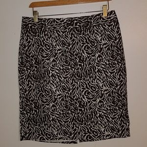 Ann Taylor Animal Print Pencil Skirt